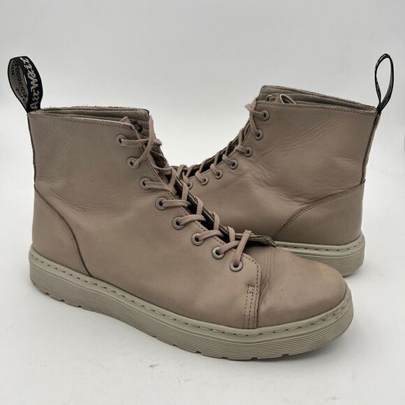 Dr Martens Boots TALIB SENDAL Men’s 12 TAUPE high-top soft leather AirWair™ - Picture 10 of 10